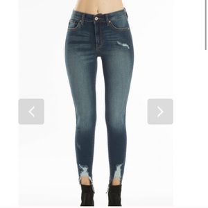 KanCan Lomi distressed ankle skinny jean